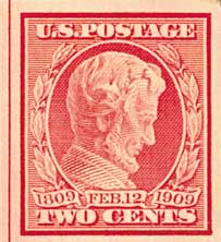 U.S. #368 Lincoln Centenary Imperforate Mint