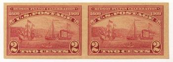 U.S. #373 Hudson-Fulton - Imperforate Mint Pair