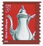 U.S. #3759 3c Silver Coffee Pot Coil MNH