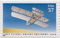 U.S. #3783a First Powered Flight - single MNH