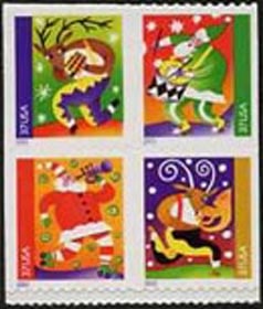 U.S. #3828a Holiday Music Makers, Block of 4 MNH