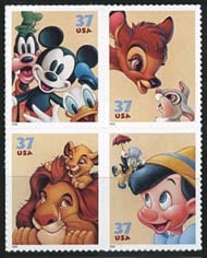 U.S. #3868a Disney: Friendship Block of 4 MNH