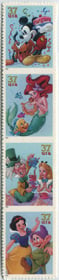 U.S. #3915a Disney: Celebration Strip of 4 MNH