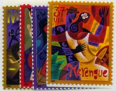 U.S. #3939-42 Latin Dance 4 Singles MNH