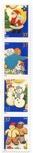 U.S. #3952a Holiday Cookies Strip of 4