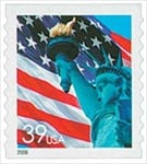 U.S. #3981 39c Lady Liberty Flag Coil MNH