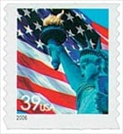 U.S. #3982 39c Lady Liberty Flag Coil MNH