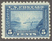 U.S. #403 Golden Gate 5c Mint