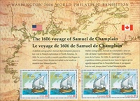 U.S.  #4074 Samuel de Champlain Souvenir Sheet