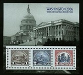 U.S.  #4075 Washington 2006 World Philatelic Expo Souvenir Sheet