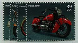 U.S. #4085-88 American Motorcycles, 4 Singles