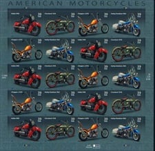 U.S.  #4088 American Motorcycle Pane of 20