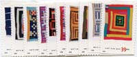 U.S. #4089-98 Quilts of Gee's Bend, 10 Singles