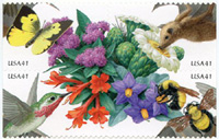 U.S. #4156c Pollination (Flowers) Block MNH