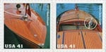 U.S. #4160-63 Mahogany Speedboats, 4 Singles