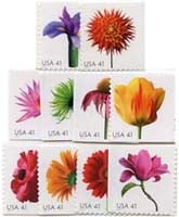 U.S. #4176-85 Beautiful Blooms, 10 Singles