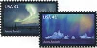 U.S. #4203-04 Polar Lights, 2 Singles