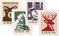 U.S. #4207-10 Holiday Knits, 4 Singles