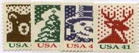 U.S. #4211-14 Holiday Knits, 4 Singles