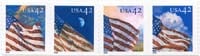 U.S. #4239a 24/7 Flag Coil Strip of 4 MNH