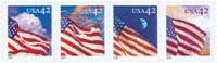 U.S. #4243a 24/7 Flag Coil Strip of 4 MNH