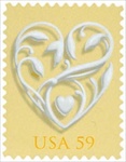 U.S. #4272 59c Wedding Hearts MNH