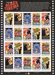 U.S.  #4340 Vintage Black Cinema Pane of 20