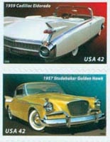 U.S. #4353-57 Tail Fins and Chrome, 5 Singles