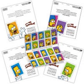 U.S. #4403b Simpsons, Set of 4 Booklets MNH