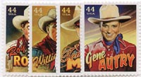 U.S. #4446-49 Hollywood Cowboys 4 Singles MNH