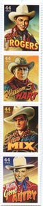 U.S. #4449a Cowboys of the Silver Screen, Strip of 4