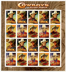 U.S.  #4449 Cowboys of the Silver Screen, Pane of 20