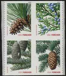 U.S. #4481a Evergreens Block of 4 MNH