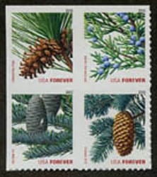 U.S. #4485a  Holiday Evergreens Block of 4 MNH