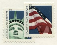 U.S. #4486-87 Lady Liberty & Flag, 2 Singles