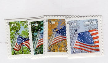 U.S. #4782-85 A Flag for All Seasons (Sennett), 4 Singles