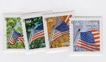 U.S. #4782a-85a A Flag for All Seasons, 4 Singles