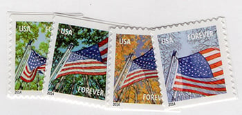 U.S. #4782b-85b Flag for All Seasons, 4 Singles