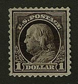 U.S. #518 MNH $1 Franklin violet brown