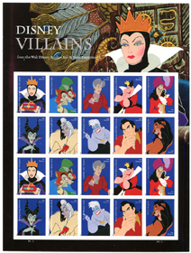 U.S. #5222 Disney Villains Pane of 20