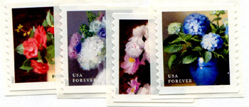 U.S. #5233-36 Flowers from the Garden, 4 Singles (from Coil)