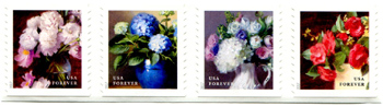 U.S. #5236a Flowers from the Garden Coil Strip of 4