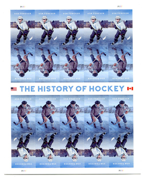 U.S. #5253 History of Hockey, Pane of 20