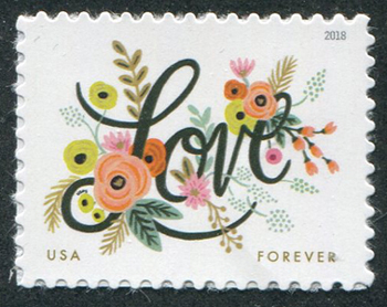 U.S. #5255 Love Flourishes Valentine Issue