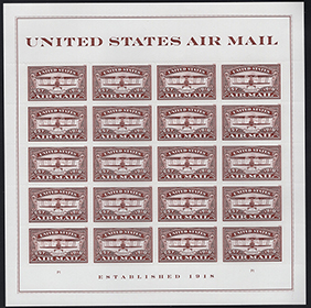 U.S. #5282 U.S. Air Mail (brown) Pane of 20