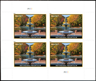 U.S. #5348 Bethesda Fountain Pane of 4