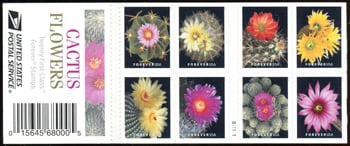 U.S. #5359b Cactus Flowers Dbl-sided Booklet of 20