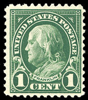 U.S. #552 1c Benjamin Franklin Mint