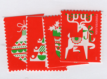 U.S. #5526-29 Holiday Delights, 4 Singles