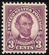 U.S. #555 3c Lincoln Mint